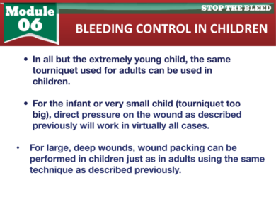 m6 - bleeding control in children | National Center for Sports Safety